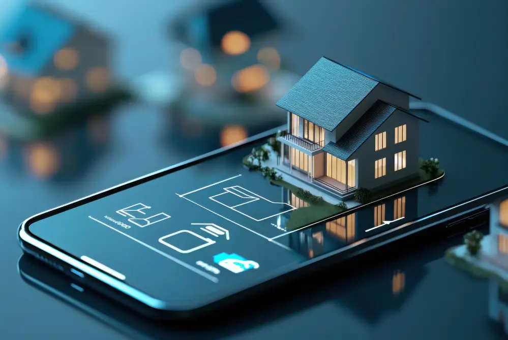 a 3d home on top of a smart savings plan concept