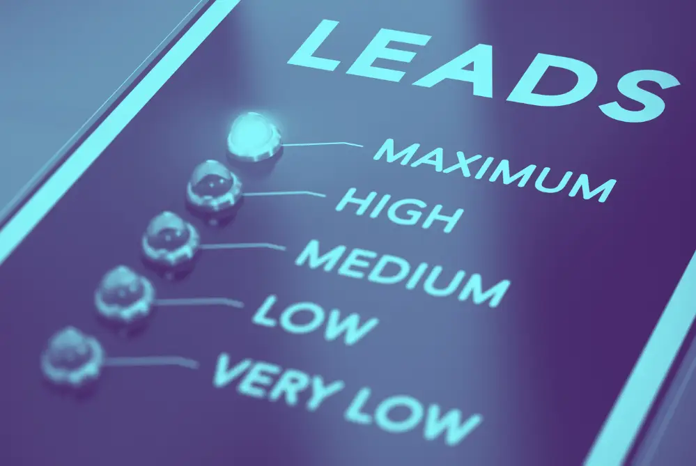 mobile phone showing lead scoring with AI