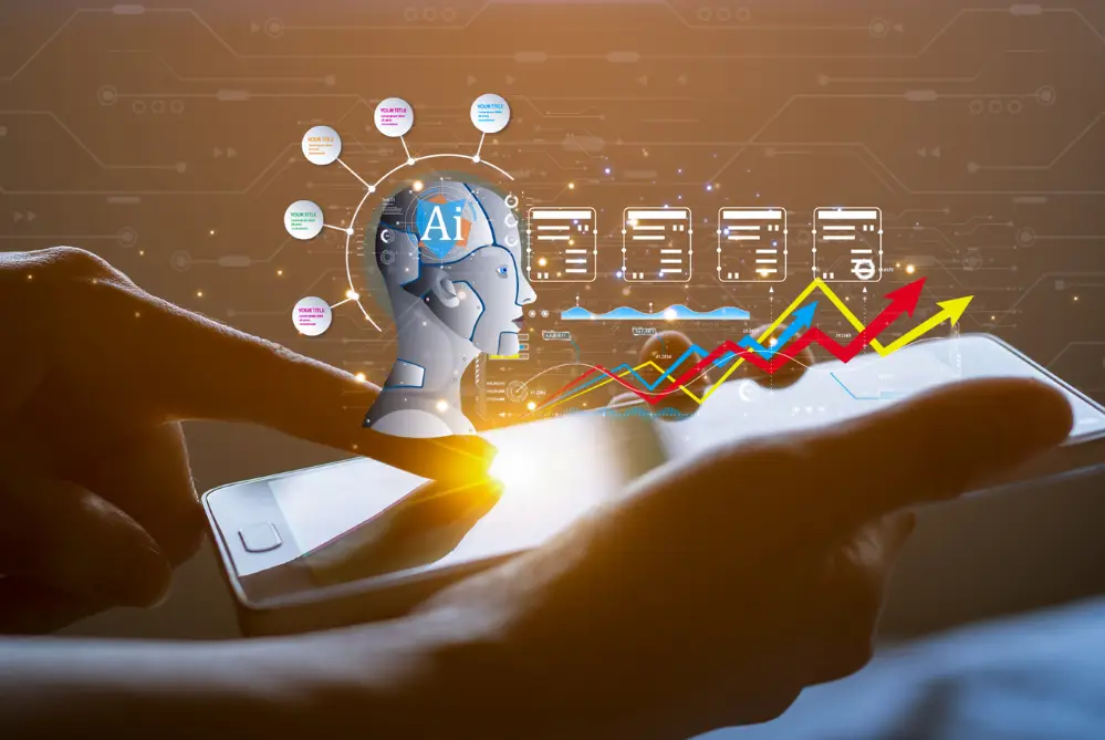 AI lead acquisition for contractors concept using mobile phone and ai prompts