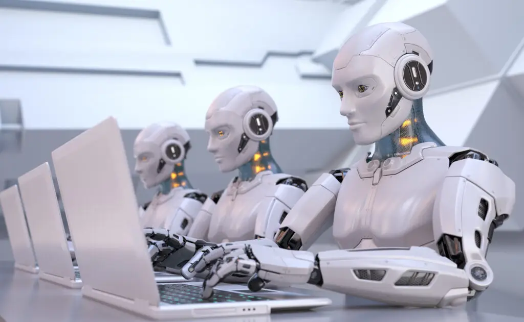 AI Robots lined up to do lead matching